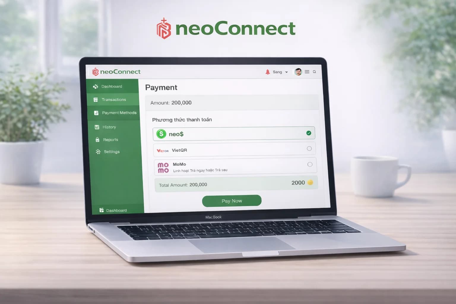 neoConnect Payment Dashboard